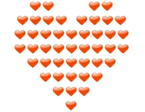 怎样用微信表情拼出爱心图片
