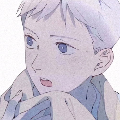 白发蓝瞳动漫男头
