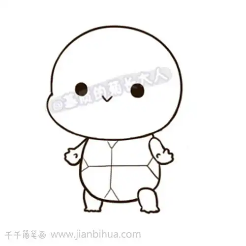 杰尼龟简笔画
