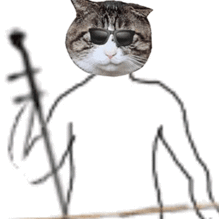 抖音沙雕猫表情包下载沙雕猫拉乐器魔性表情包下载乐游网游戏下载
