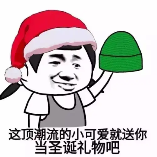 这顶帽子,只送给某些人,祝圣诞节快乐
