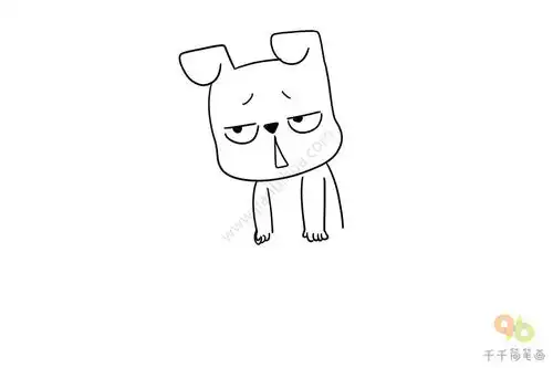 累成狗表情包简笔画
