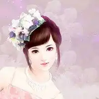 卡通美女头像图片现代卡通现代美女侧脸头像

