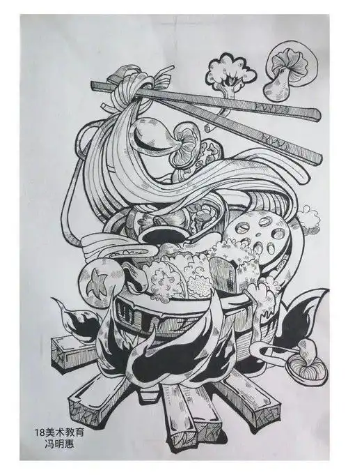 迎难而上,不负所托艺术系18美术教育1班线上画展
