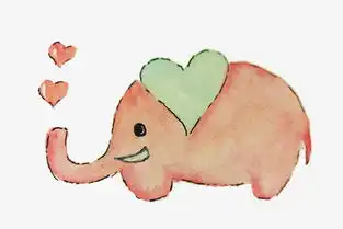 手绘发射爱心的大象图片素材其他格式下载动漫人物大全
