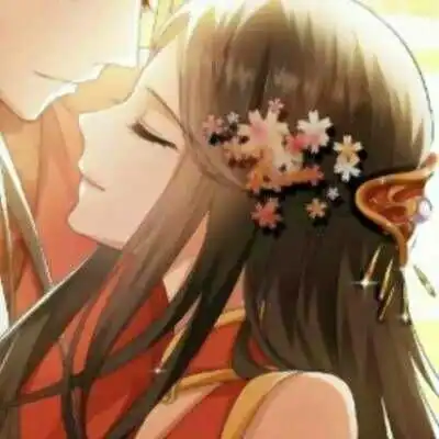 动漫版古风唯美爱人头像
